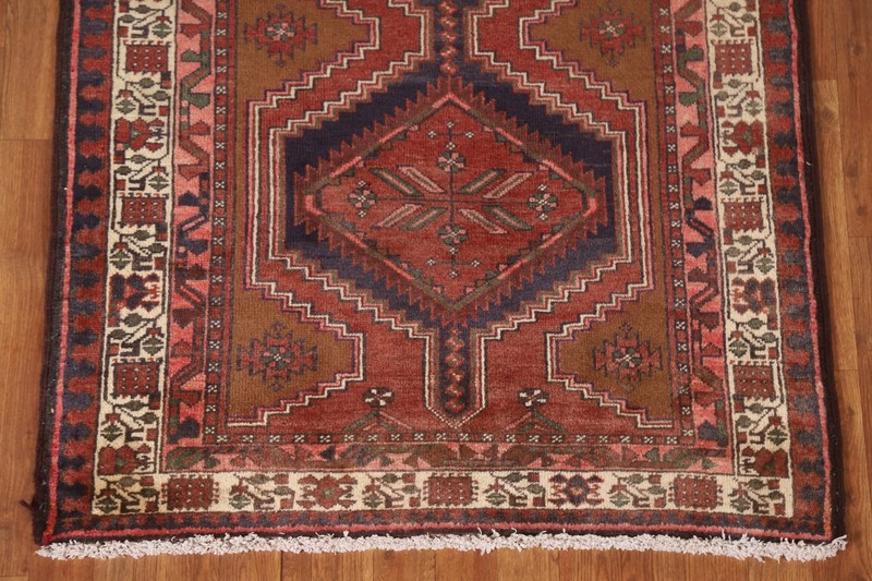 Vintage Geometric Traditional 11 ft. Rug Runner Handmade Wool 4x11 for Hallway gallery