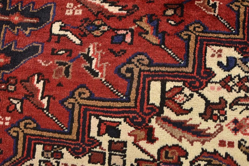 Vintage Tribal Rug 8’5” x 10’10” Red Wool Traditional Hand-Knotted Carpet gallery