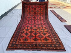 1960s Antique Afghan Baluchi Rug 6×10 Hand Knotted Persian Style Oriental Carpet