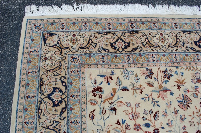 NATURAL WOOL Old Oriental Rugs,Hand Woven,knotted size Approximately 6'8" x 9'5" gallery