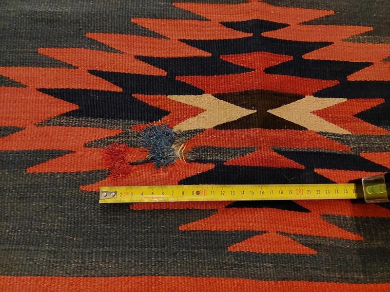 Greek Thessaly? Pelion? Old Handwoven Wool Kilim 140x275cm gallery