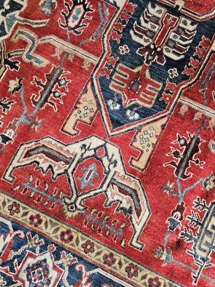 6x9 VINTAGE DESIGN TURKISH HERIZ SERAPI ANTIQUE