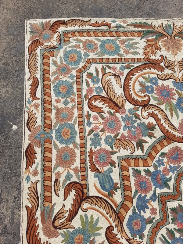 Vintage Hand Woven Traditional Kashmiri Multicolor Kilim Rug Carpet 272x186 cm gallery