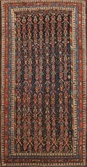 Pre-1900 Hand-made Wool Tribal Traditional Vegetable Dye Rug Antique Carpet 5×9