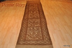 _WOOL_HALL_RUNNER 13′ long earth tone VEGETABLE DYE KILIM100% natural tribal rug