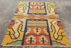 Vintage Traditional Handmade Beautiful Turkish Kilim Floor Rug Carpet 212×157 cm