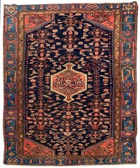 Genuine Hand Knotted Antique Hamidoun Wool Area Rug 7 x 4 Ft
