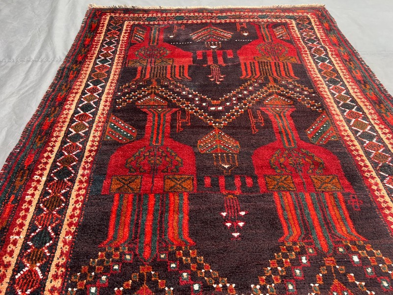 4x10 Vintage Turkoman Afghan Runner Rug, Hand Knotted Wool Hallway Wide Area Rug gallery