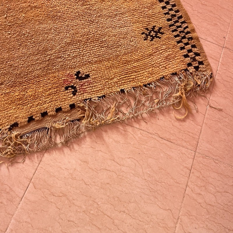 Vintage Rug 100% Natural Wool Handmade Rug From Morocco Minimalistic Berber Rug gallery