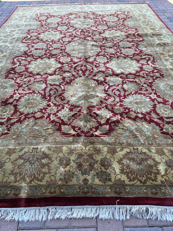 Contemporary Top Quality Floral Area Rug Handmade in India, Plush Pile, 10x14 gallery
