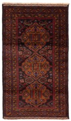 Vintage Hand-Knotted Area Rug 3’9″ x 6’8″ Traditional Oriental Wool Carpet