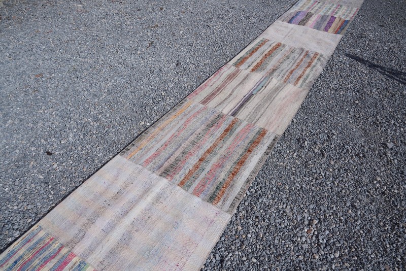 Turkish Kilim Runner Rug 3x36 ft Vintage Handmade Farmhouse Extra Long Rug 828 gallery