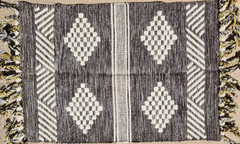 2’x3′ KURDISH TRIBAL NOMADIC KELIM RUG REVERSIBLE HAND-WOVEN VINTAGE WOOL