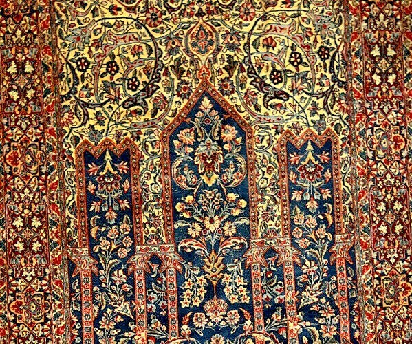 Antique Persian Rug with Prayer Arch - 54” x 89” Circa 1880-1910 gallery