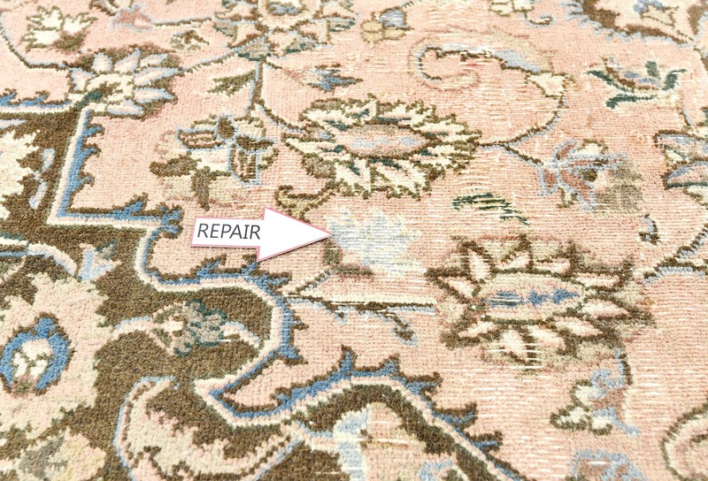 Hand-Knotted Muted Floral Semi-Antique Oriental Rug Traditional Design 6X9'5 ft gallery