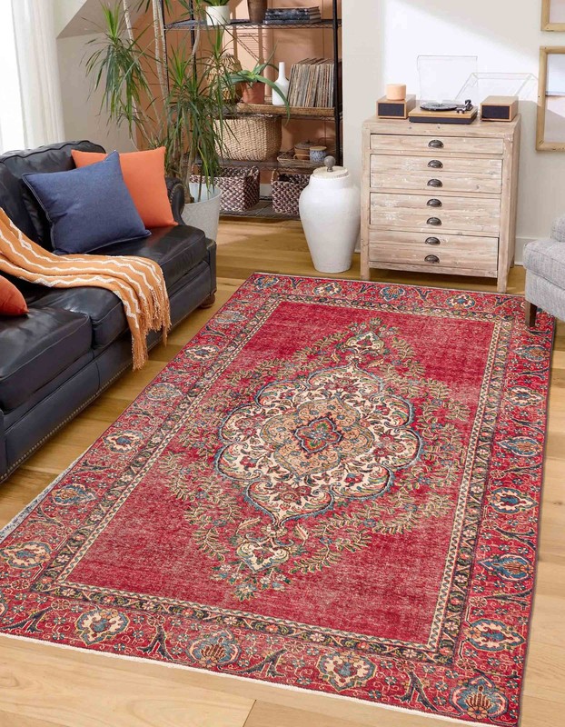 Vintage Hand-Knotted Area Rug 6'6" x 10'4" Traditional Oriental Wool Carpet gallery