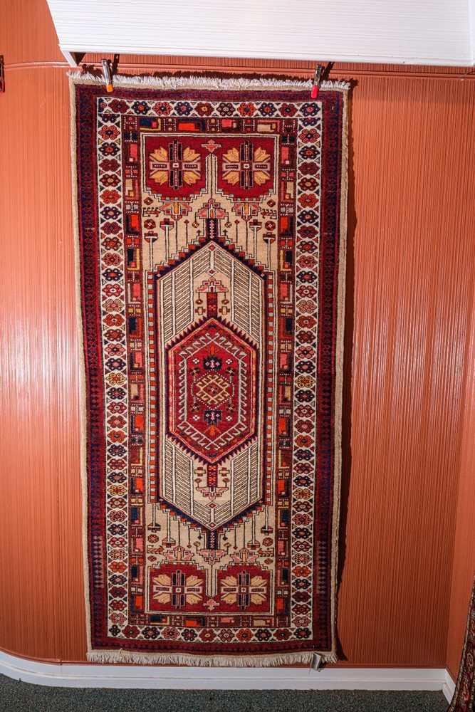 Classic Vintage Sarabi Runner – Handwoven Geometric Design 3.3ft x 7.2ft