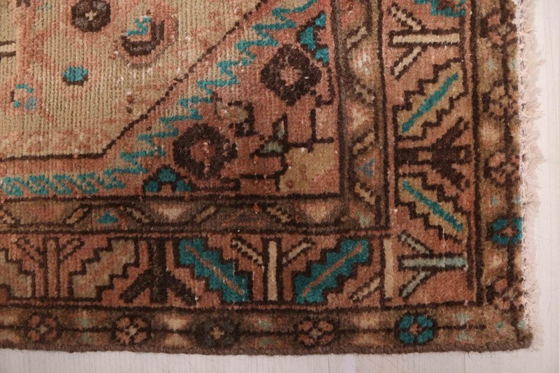 3'9" x 10'3" Vintage Hand-knotted Runner Rug Traditional Oriental Wool Carpet gallery