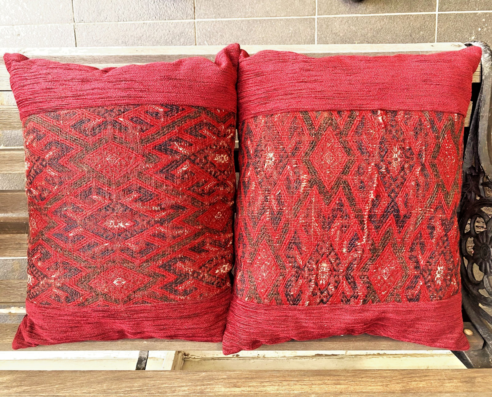 Turkman Cushions Made from Antique (1920)Tribal Turkman Kilim gallery