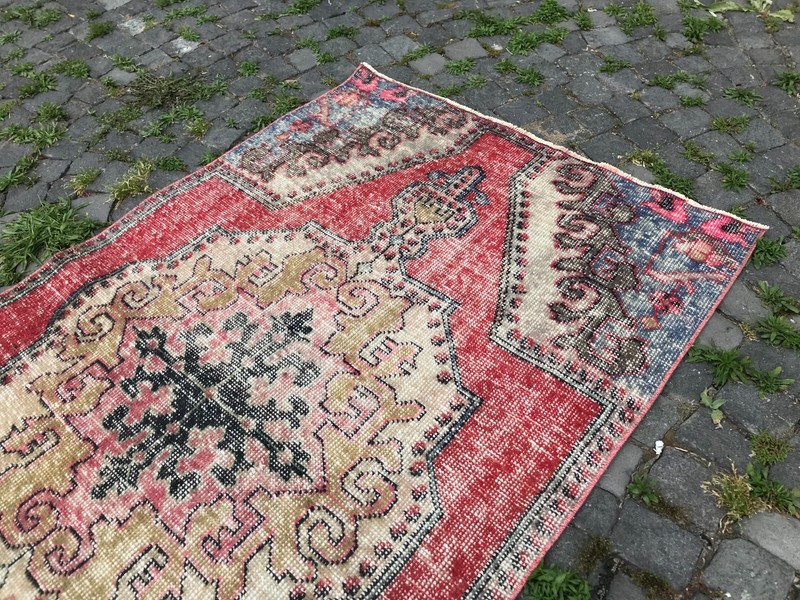 Handmade Rug Turkish Area Rug Vintage Rug Oushak Rug Antique Rug Bohemian Rug gallery