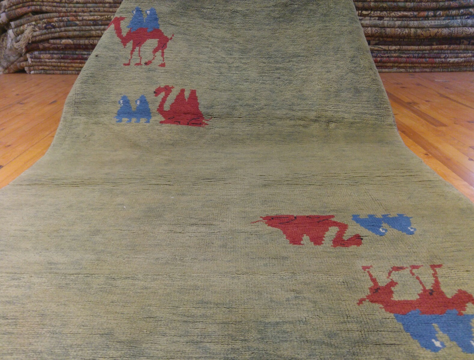 Genuine Vintage 1940-1950s Natural Dyes Wool Pile,Gabbeh Rug 3’9” x 6’ gallery