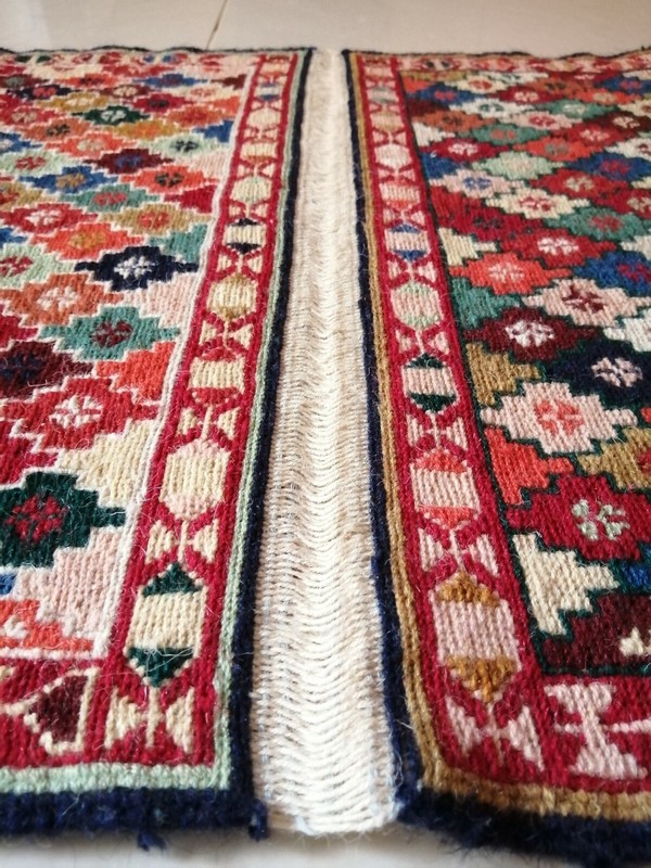5.1 ft x 1.3 ft Persian Ardabil Handmade Vtg Kilim Wool 4 in 1 Uncut Runner Rug gallery