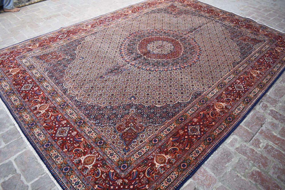 1960s Antique Caucasian Rug 8x11 Handmade Wool Vintage Oriental Area Carpet 9x12