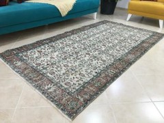 Antique Oriental Persian Ethnic Bohemian Area Rug Handmade 4.1×7.4ft, 125x226cm