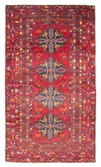 Vintage Hand-Knotted Area Rug 3’7″ x 6’5″ Traditional Wool Carpet