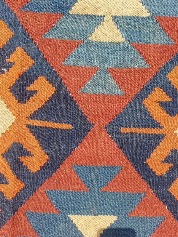 Fine Vintage Traditional Hand Made Oriental Wool Brown Kilim Rug 288x244cm gallery