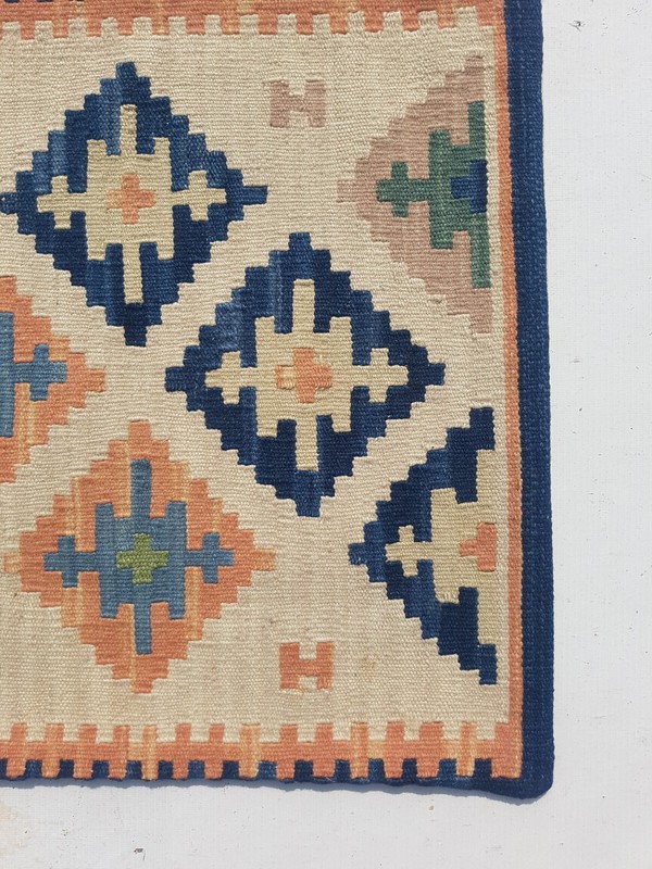 Vintage Traditional Handcrafted Swedish Kilim Rug for Home Décor 50x49 cm gallery
