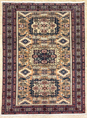 Vintage Hand Knotted Wool Oriental Tribal Camel Area Rug 4×7 Antique Large Room