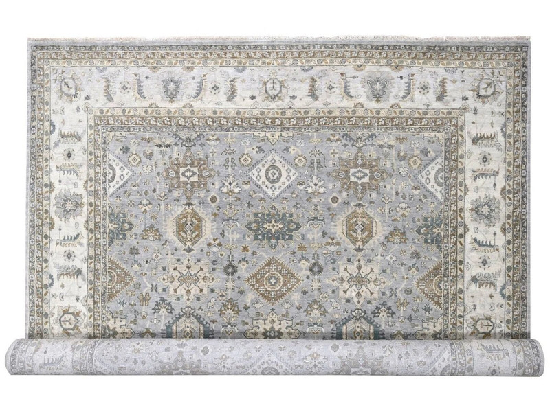 Exquisite Grey Color, Original Antique Oushak Collection Rug 12'3" x 17'8" gallery