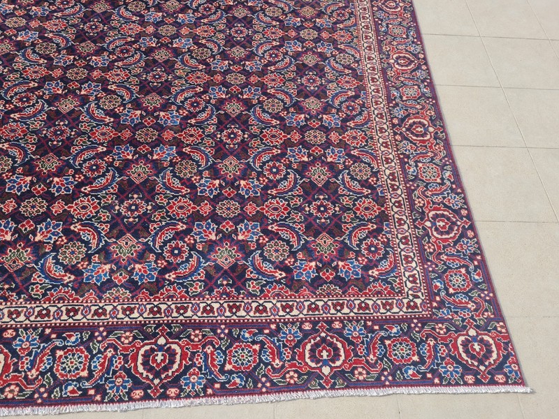 Amazing Hand Knotted Vintage Tribal Tabreez Wool Area Rug 15 x 9 gallery