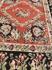 V-436 ANTIQUE BESSARABIAN KILIM HAND WOVEN FLAT WEAVE 10.7×8.9