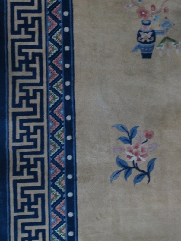 Vintage Chinese Art Deco Rugs: 12'5" x 9'2" gallery