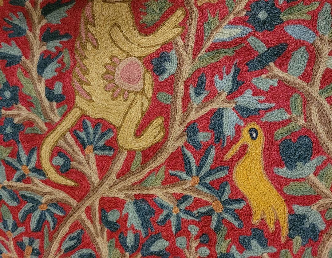 Antique Vintage Kashmir/Persian Crewel Tapestry gallery