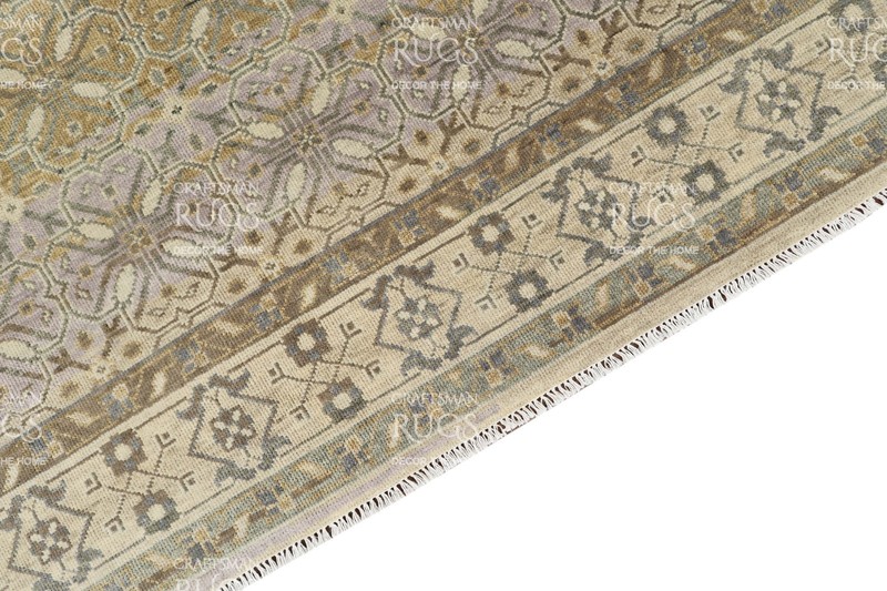 Muted Beige & Taupe Traditional Carpet 8x10 ft gallery