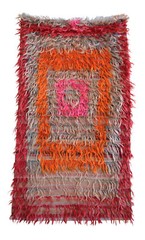 Hand Woven Turkish Shaggy Rug Angora Mohair Tulu Kilim Area – Wall Rug 36″ x 65″