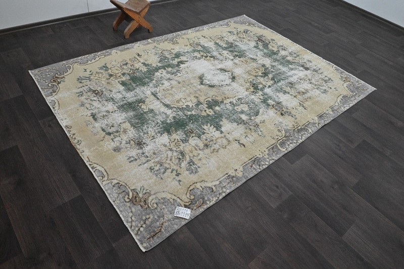 Oushak Turkish Vintage Rug 6x8 Kilim Rug Anatolian Handmade Boho Decor BEIGE gallery