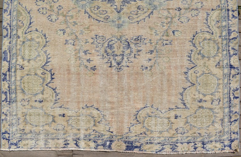 Turkish Rug 5x8 Handwoven Oushak Rug 155x247cm Natural Wool Carpet Muted Rug gallery