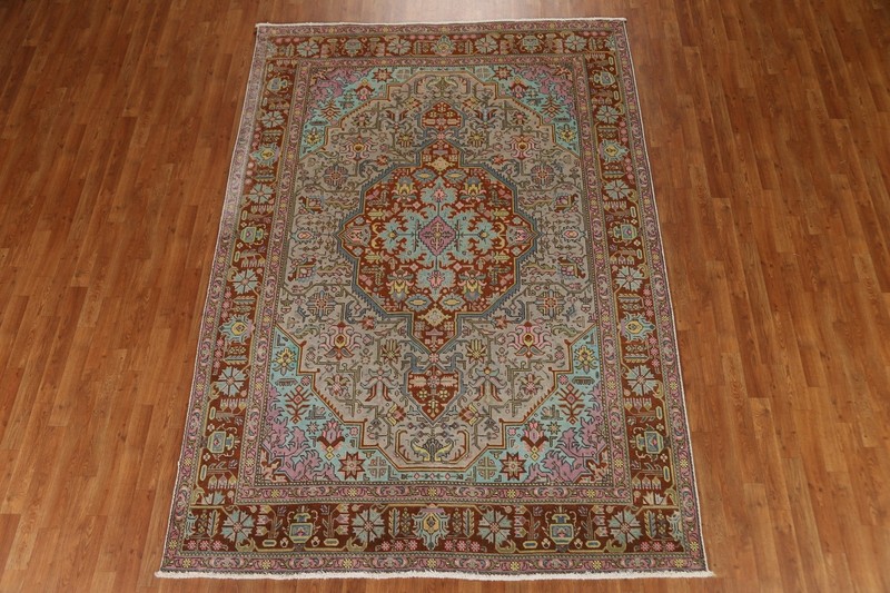Over-Dyed Traditional Area Rug 7x9 Vintage Hand-knotted Wool Living Room Carpet gallery
