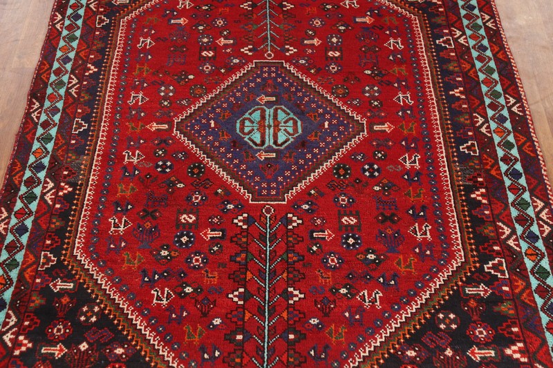 Vegetable Dye Abadeh Geometric Traditional Handmade Room Size Antique Rug 5x9 gallery