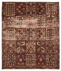 Vintage 4’6″ x 5’4″ Traditional Hand Knotted Vegetable Dye Wool Area Rug