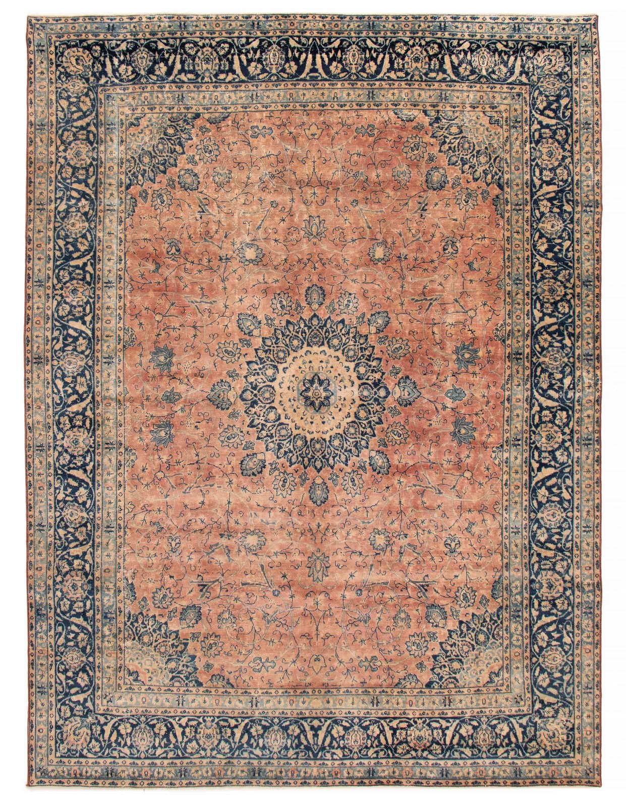 Vintage 9'7" x 12'10" Traditional Hand Knotted Vegetable Dye Wool Area Rug gallery