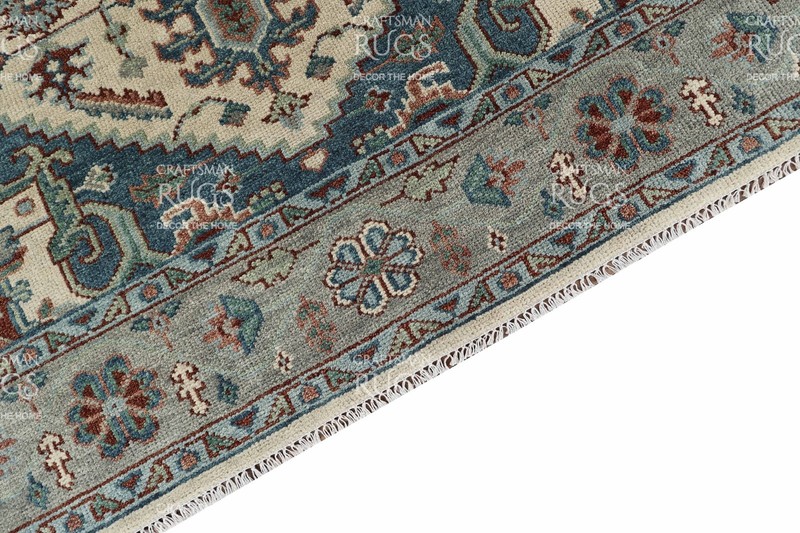 8x10 Light Ivory & Gray Hand made Traditional Living Area Rugs, 8x10ft gallery