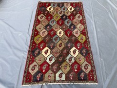 Antique Caucasian Boteh Design Area Rug 4×6 Hand Knotted Traditional Persian Rug