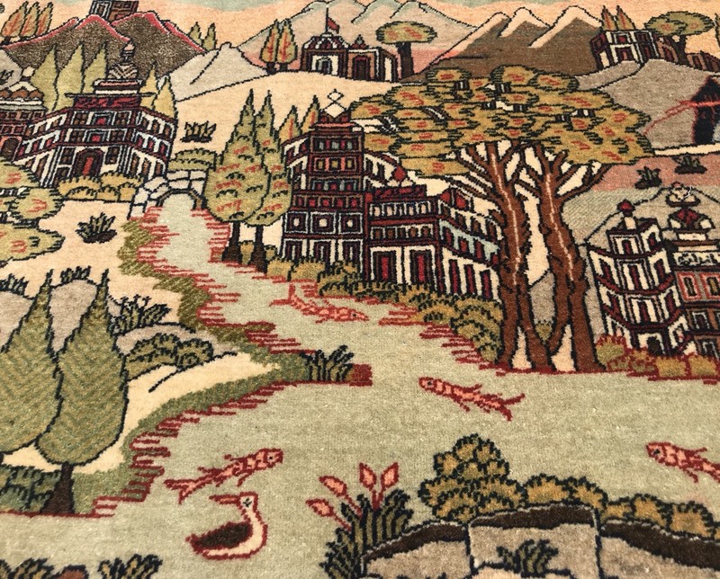 AN AWESOME SCENERY KHASHAN WALL HANGING RUG gallery