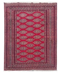 Amazing Hand knotted Vintage Pakistani Bokhara Jhaldar Wool Area Rug 6 x 5 Ft