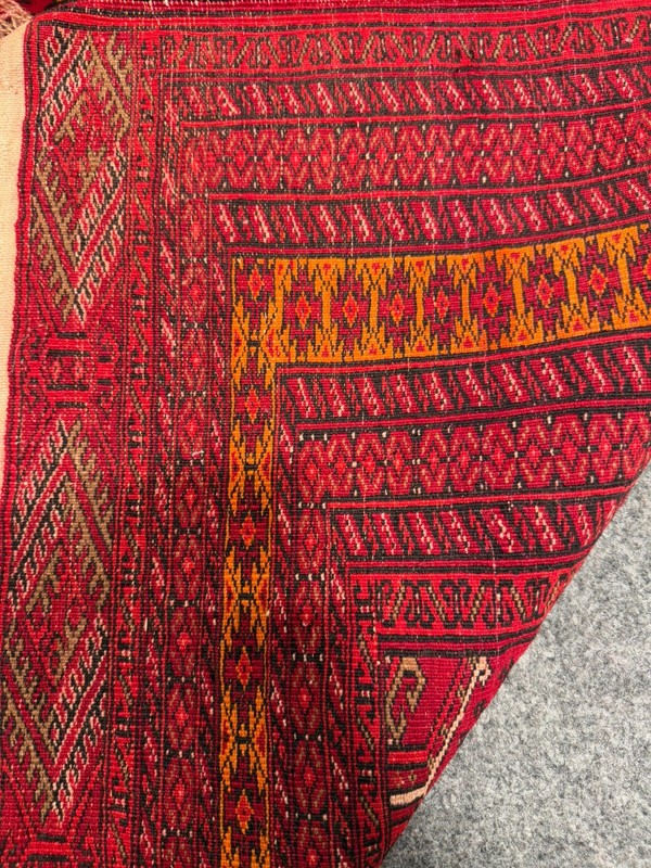5'3 x 4'2 Vintage Bokhara Hand-Knotted Wool Tribal Rug, Collector Area Rug gallery